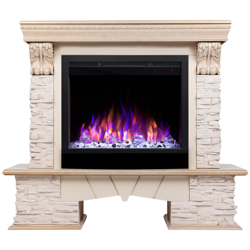 Каминокомплект Real Flame Rockland Lux 25/25,5 WT с очагом Saphir 25,5