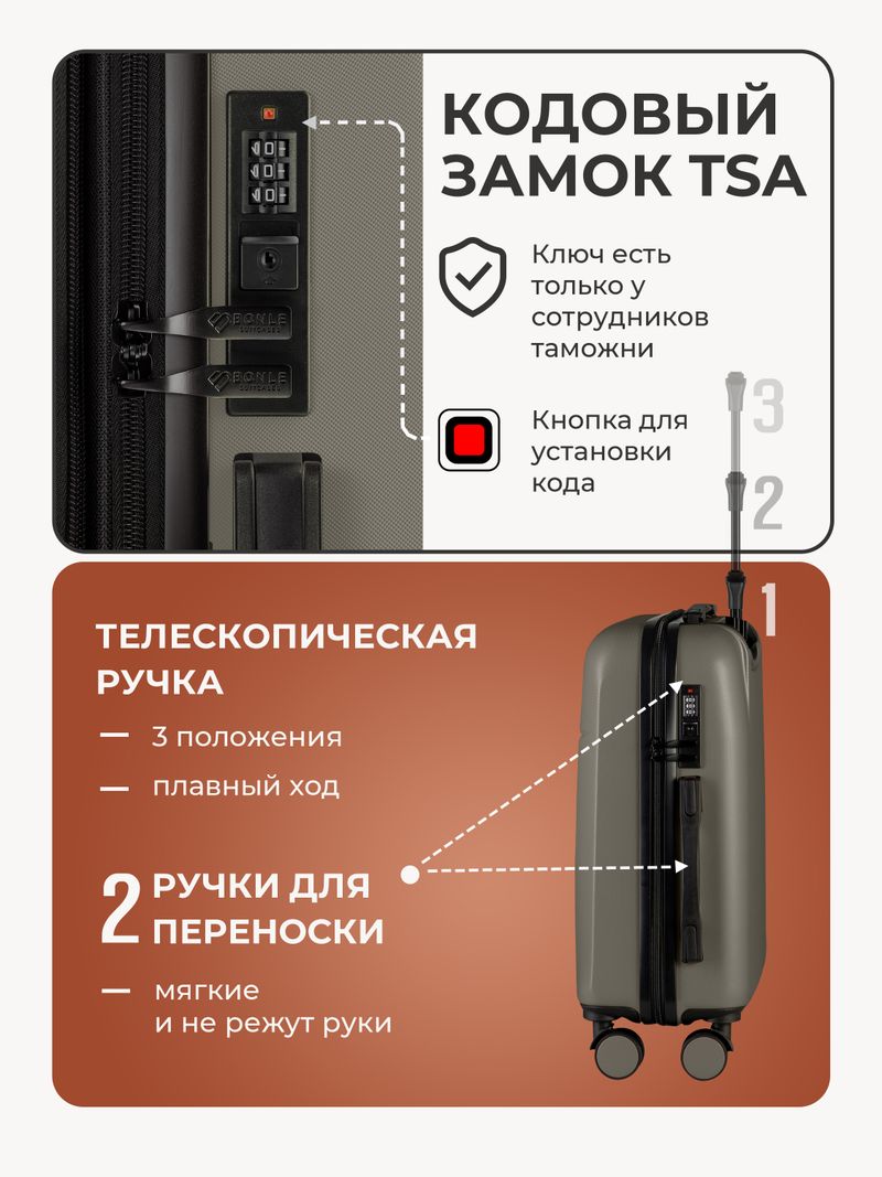 Набор S/M ручная кладь и средний Хаки