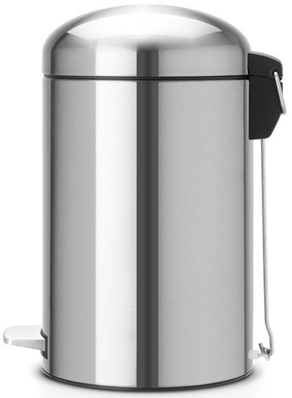 Ведро Brabantia Retro 12л матовая сталь сбоку