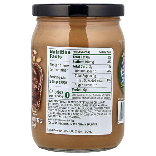 Walden Farms, Шоколадно-арахисовая паста, 340 г (12 унций)