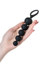 Набор из 2 чёрных анальных цепочек Satisfyer Love Beads (Цвет: черный)