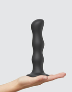 Черная насадка Strap-On-Me Dildo Geisha Balls size XL (Цвет: черный)