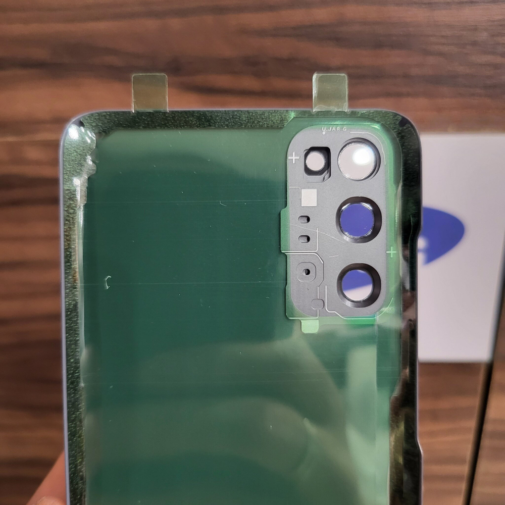 Крышка для Samsung S20 - задняя стеклянная панель "хорошее качество" (серого цвета)