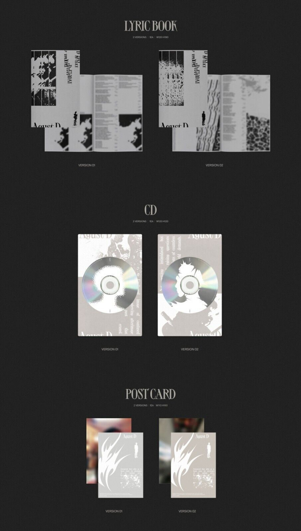 Альбом Agust D SUGA - D-DAY (01 ver.)