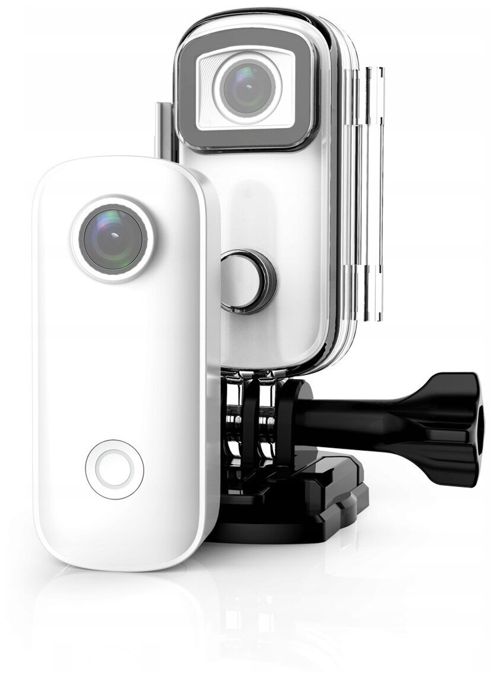 Мини экшн-камера SJCAM C100+ / Action camera SJCAM C100+ / Экшн камера для съемки под водой / Экшн камера с водонепроницаемым боксом, белый