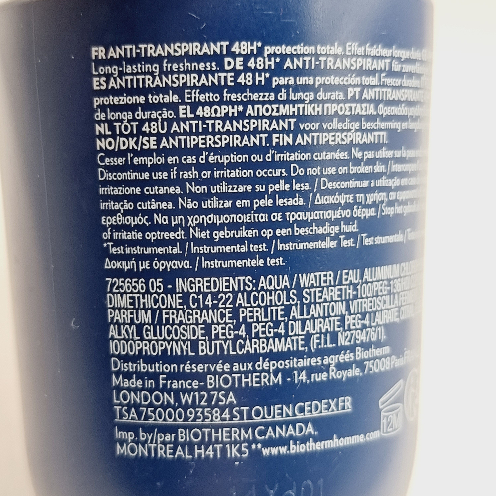 Biotherm Homme Шариковый дезодорант-антиперспирант Day Control Roll 48 часов для мужчин 75 мл (из Финляндии)