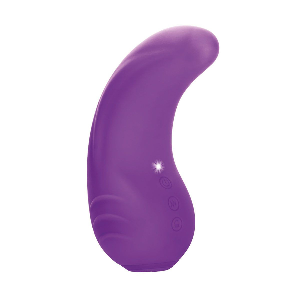 Фиолетовый вибромассажер Mini Tongue - 11,5 см. (Цвет: фиолетовый)