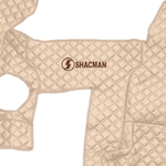 Ковры SHACMAN F3000 (экокожа, бежевый, бежевый кант, коричневая вышивка)