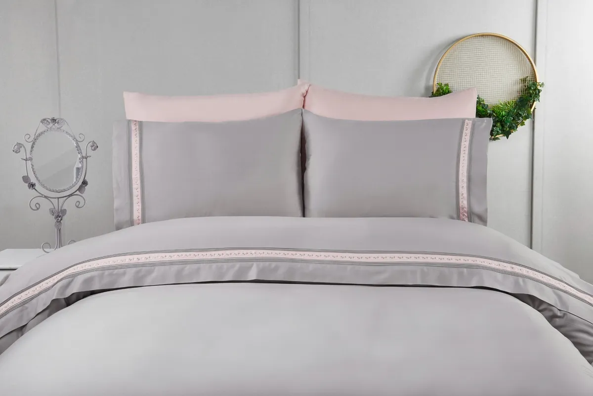 Gelin Home КПБ 6 пр. INDIRA пыльная роза пододеяльник 200*220, простынь 240*260, наволочки 50*70 2шт, декоративные наволочки 50*70 2шт GLNN513 — фото 8
