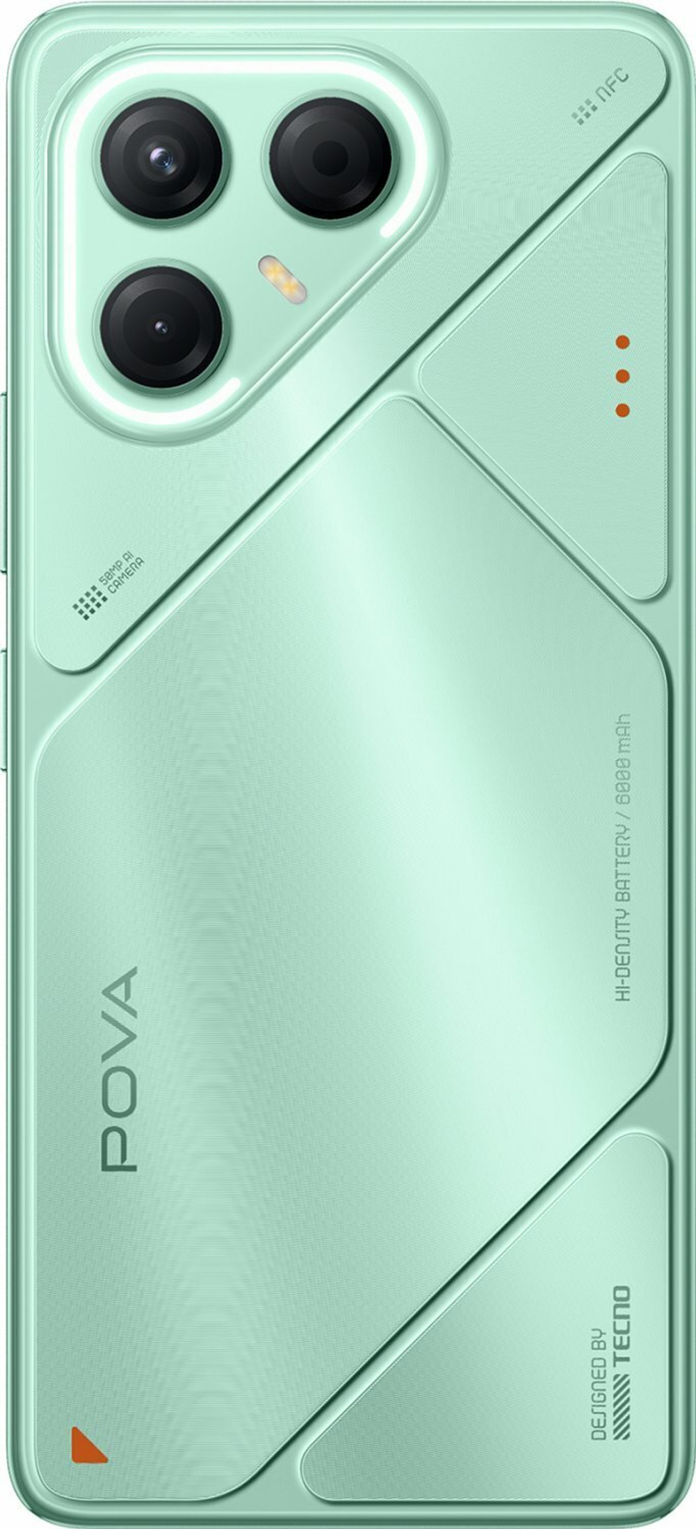 Смартфон TECNO POVA 7 5G 8/128 ГБ Ростест(ЕАС), Dual nano SIM, зеленый