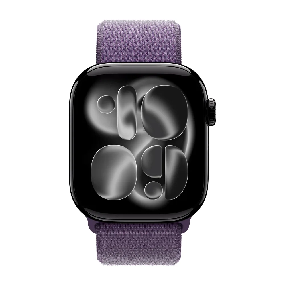 Умные часы Apple Watch Series 11 GPS, 42mm, Jet Black Aluminium Case with Purple Fog Sport Loop