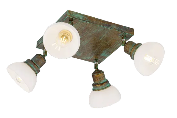 Светильник Sfera Sveta 86194/4C GDGR, 4×40 Вт, золотой и зелёный