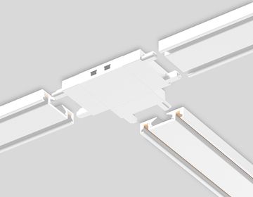 Коннектор T-образный для накладного шинопровода GV1118 WH белый Magnetic Ultra Slim Ambrella