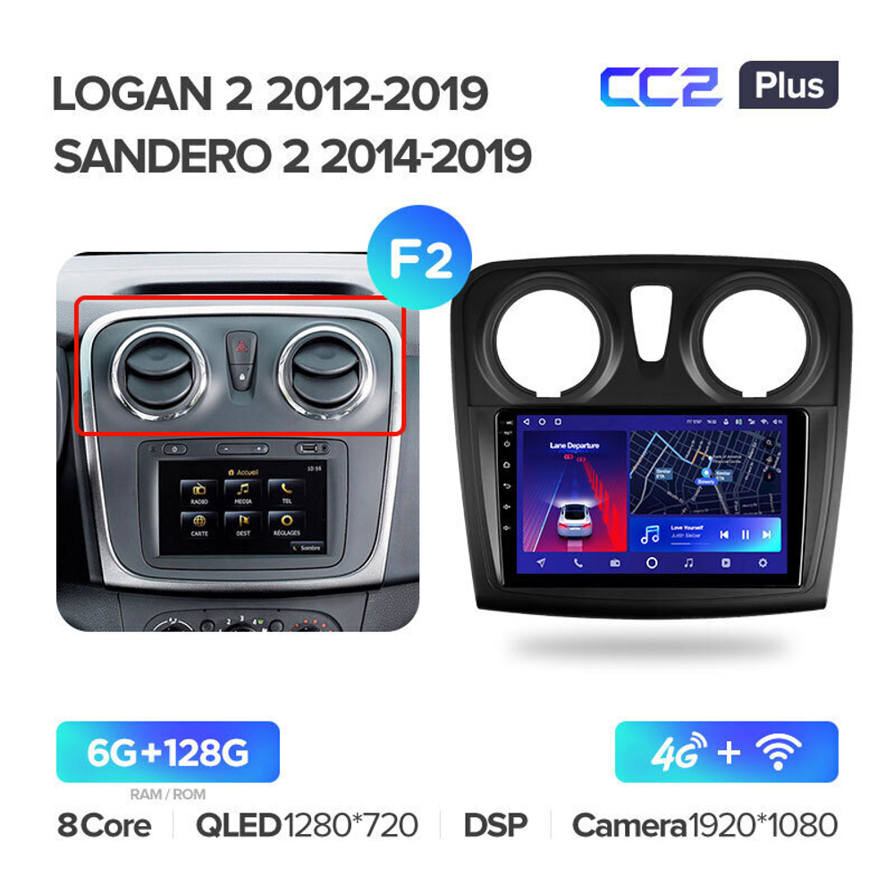 Teyes CC2 Plus 9" для Renault Logan 2012-2019