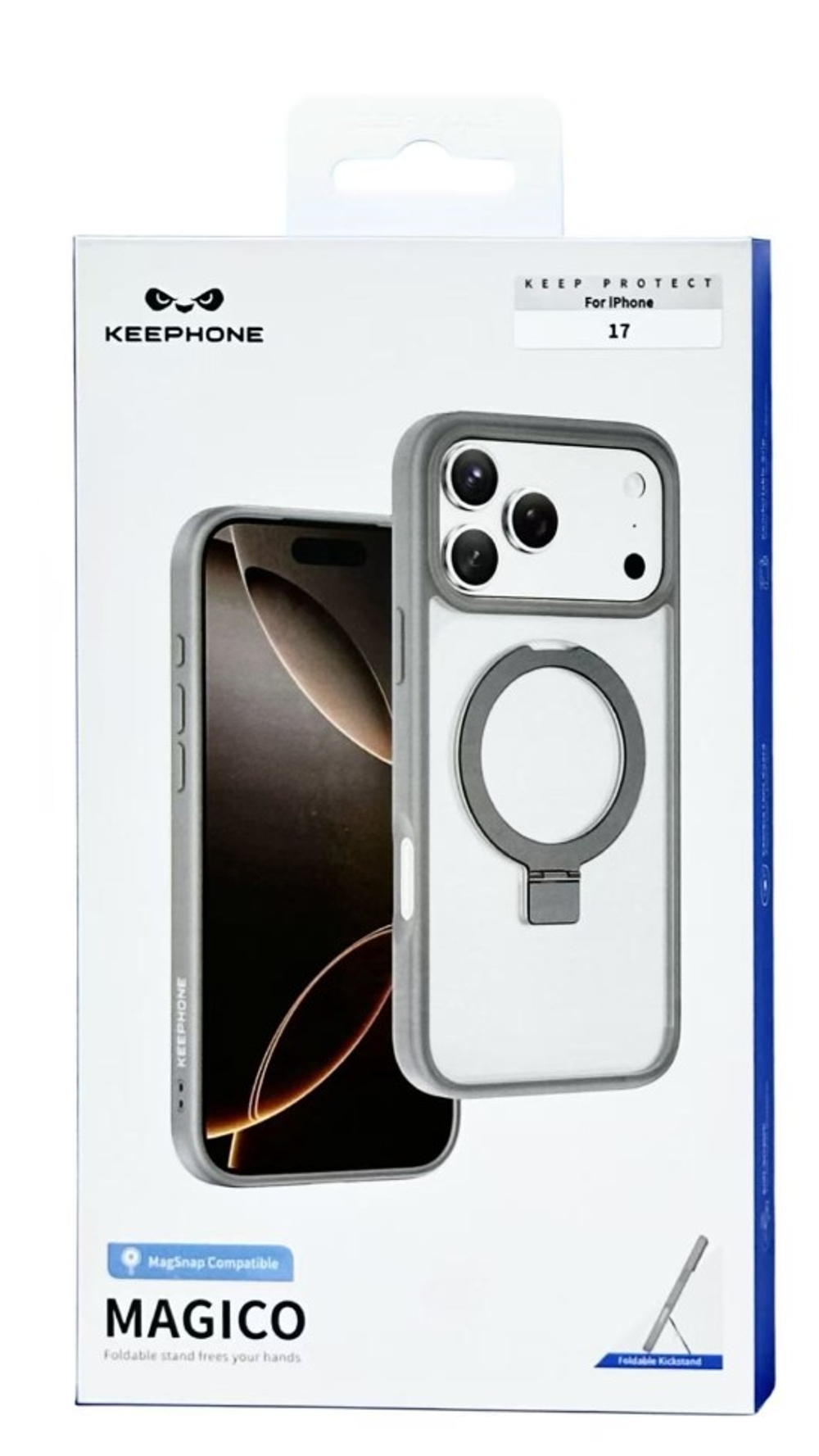 Накладка для i-Phone 17 Keephone Magico MagSnap серый