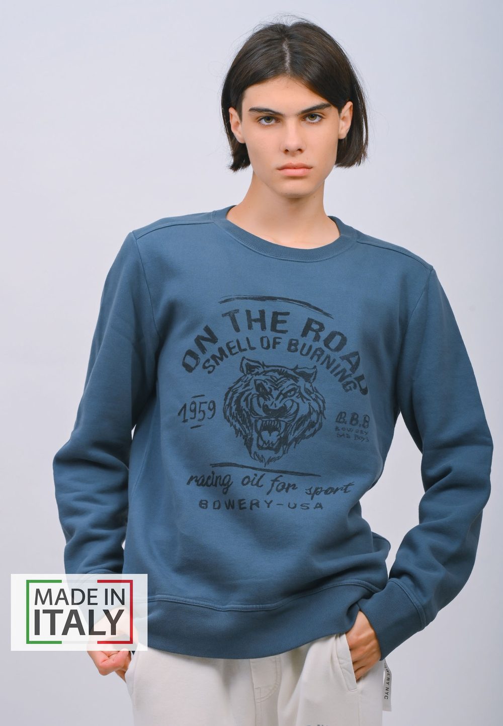 Свитшот Bowery NYC "On The Road" Legio Blue