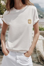 ФУТБОЛКА С МЕТАЛЛИЧЕСКОЙ ОТДЕЛКОЙ — ZARA
