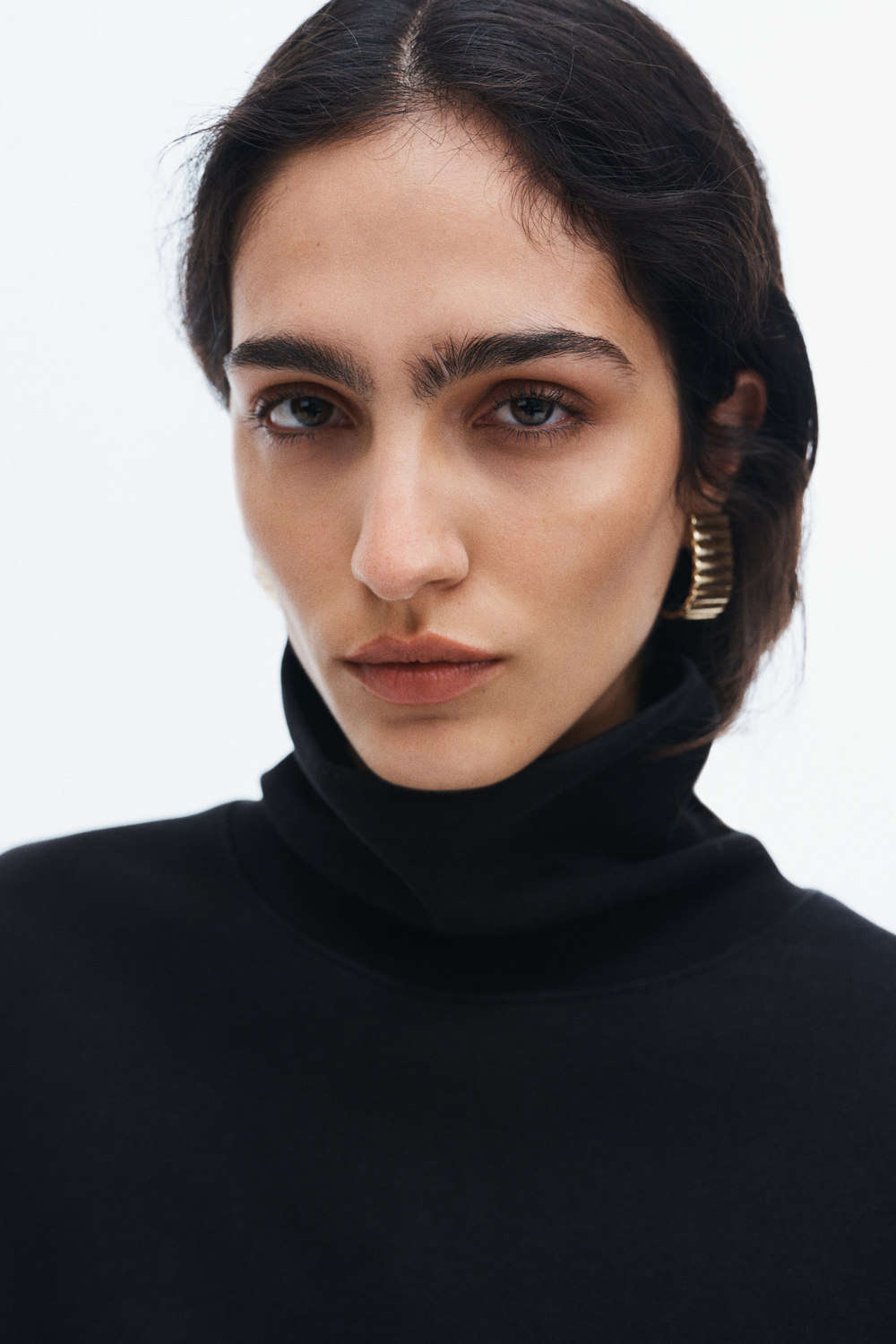 Хлопковый свитшот с полуворотником-стойкой - H&M