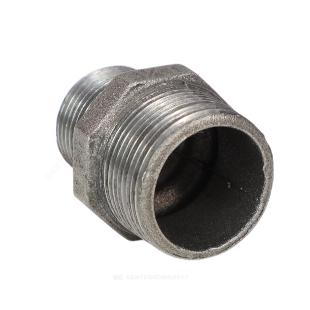 Ниппель переходной чугун Ду 32х25 (1 1/4"х1") НР Fittex PLUS