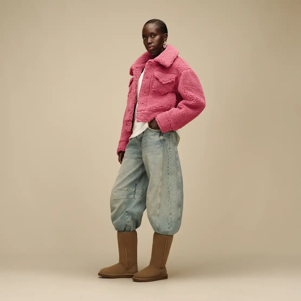 UGG Короткая куртка-тракер Frankie, клубничный