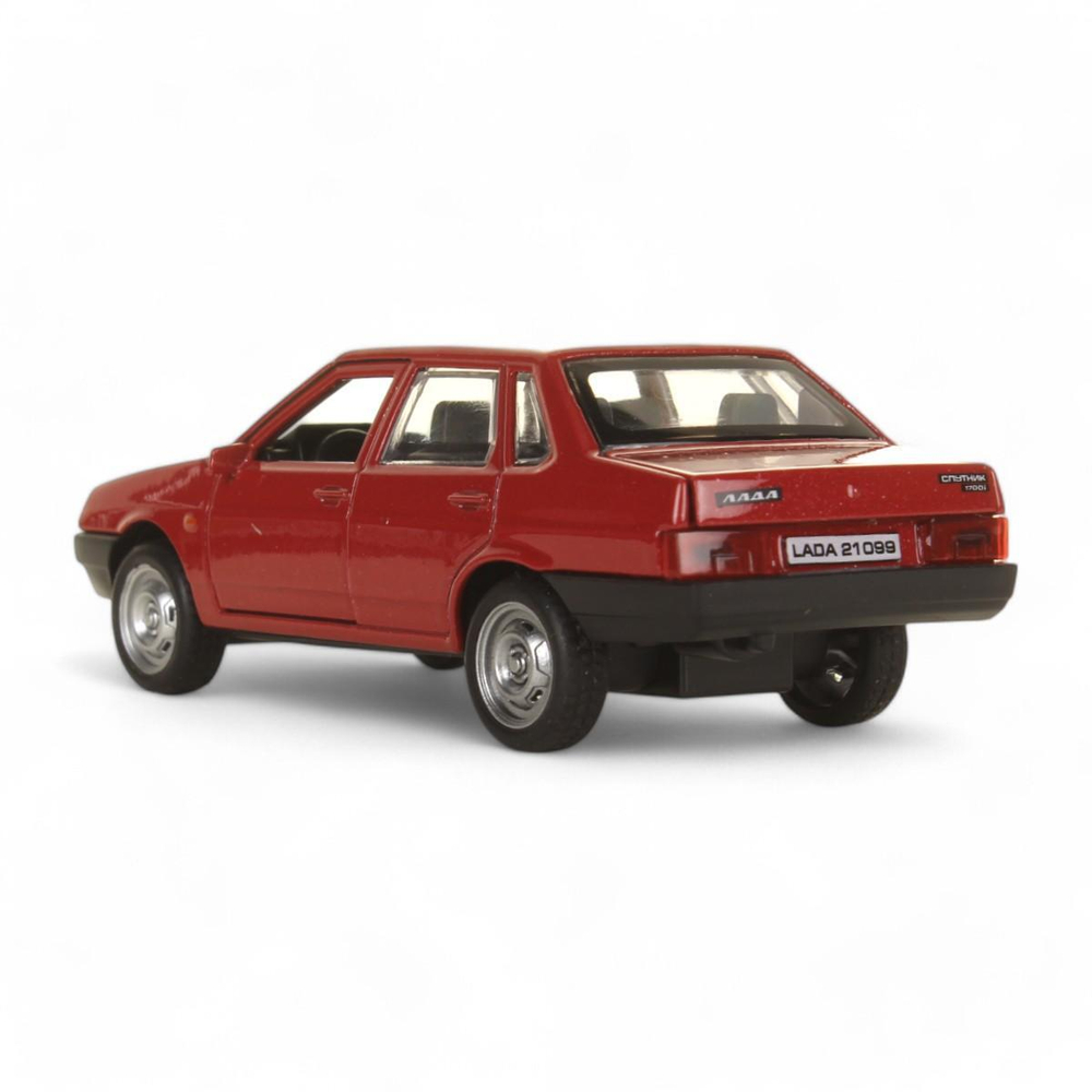 Модель ин. мет. "Lada-21099 Спутник" 12см, красный, двер, багаж. 21099-12-RD (Технопарк)