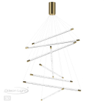 4369/80L HIGHTECH ODL23 267 полированное золото/акрил с пузырьками Подвесной св-к IP20 LED 64W 3000K SPARKY