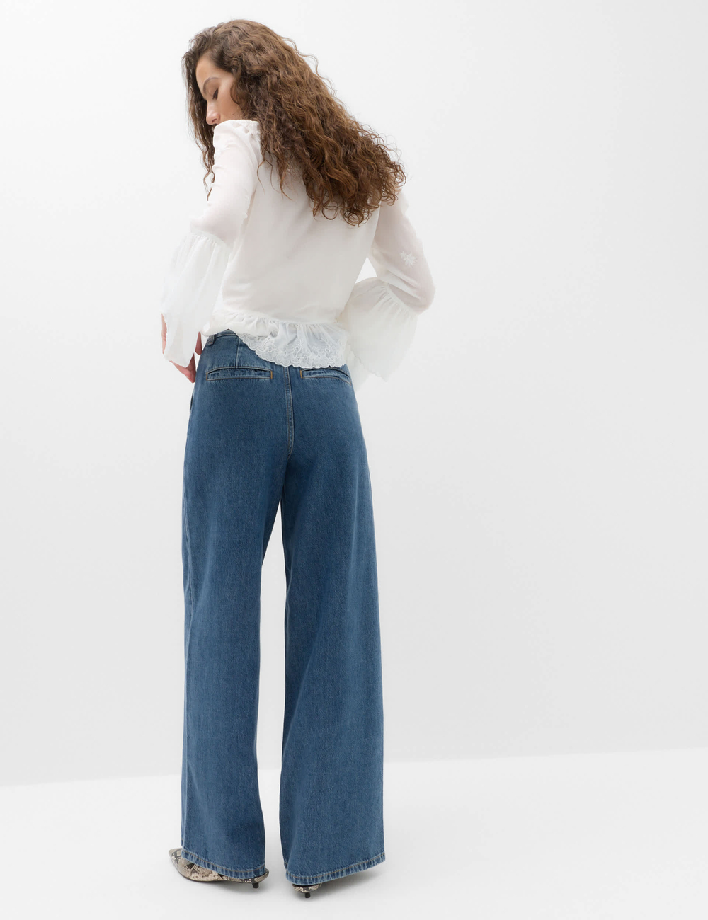 Джинсы с широкими штанинами T57002117 - Marks & Spencer