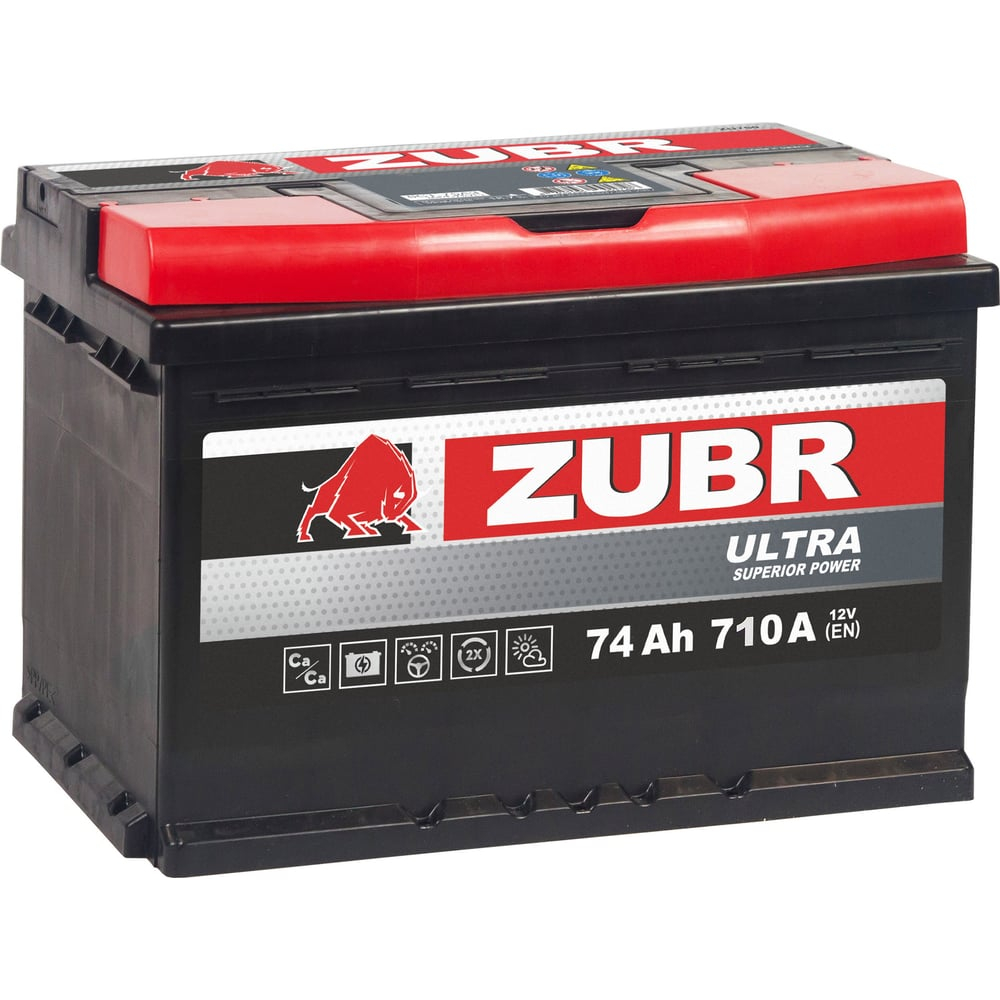 ZUBR Ultra 74Ah R+ (низкий)