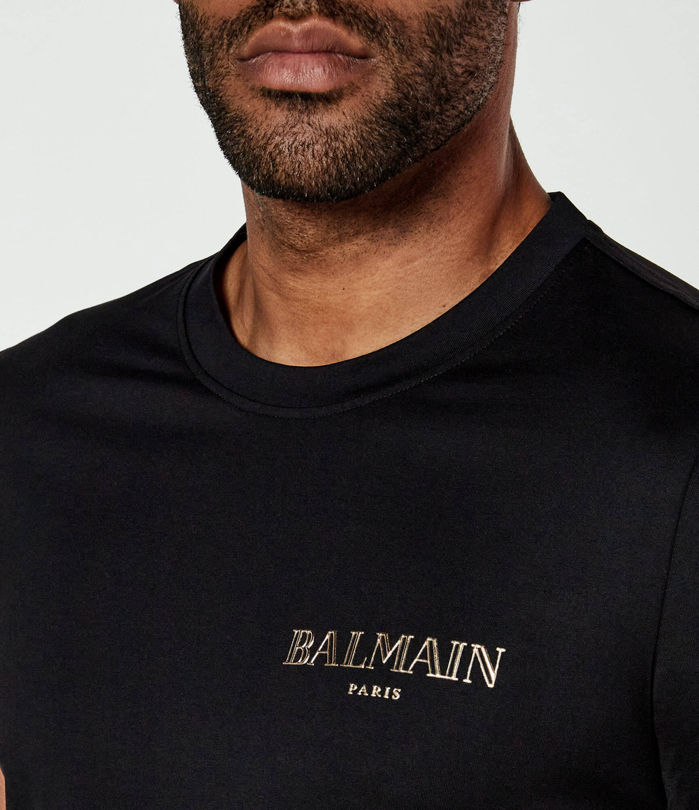 Футболка VINTAGE Balmain - черный(EH1EF000 GD84)