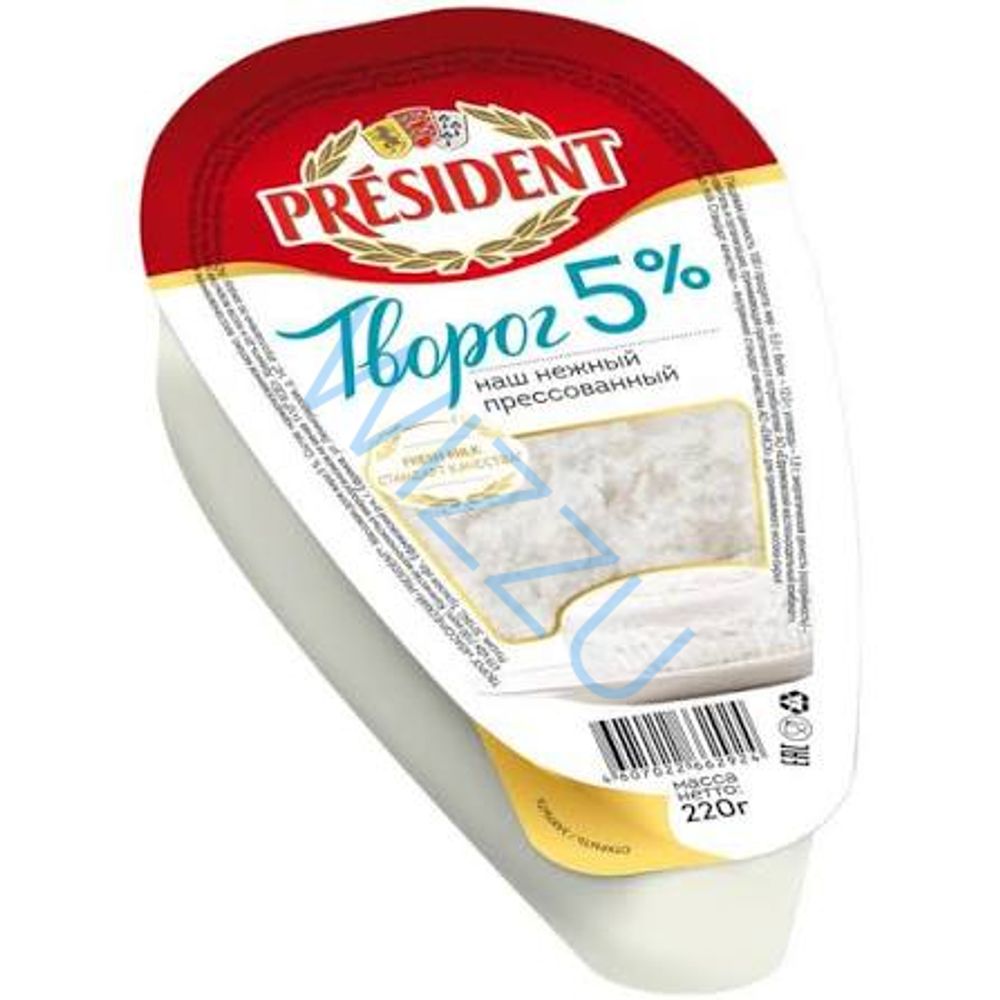 Творог Президент Классический 5% 220г, шт
