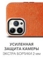 Мягкий тканевый чехол для IPHONE 13 PRO MAX / 12 PRO MAX с бархатной подкладкой и усиленной защитой камеры