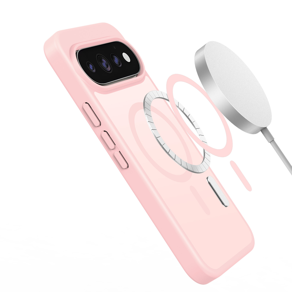 Матовый чехол светло-розового цвета с MagSafe для Google Pixel 11 Pro XL, 10 Pro XL и 9 Pro XL, серия Yind Series от Dux Ducis