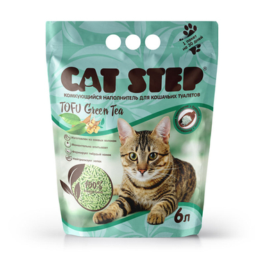 Наполнитель Cat Step Tofu Green Tea комкующийся для кошек 12 л