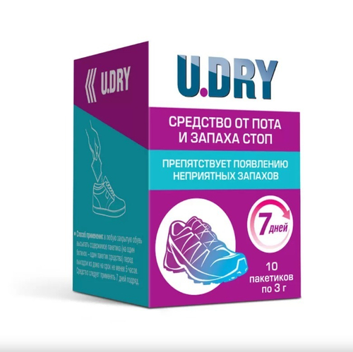 DRY U средство от пота и запаха для ног, пак №10