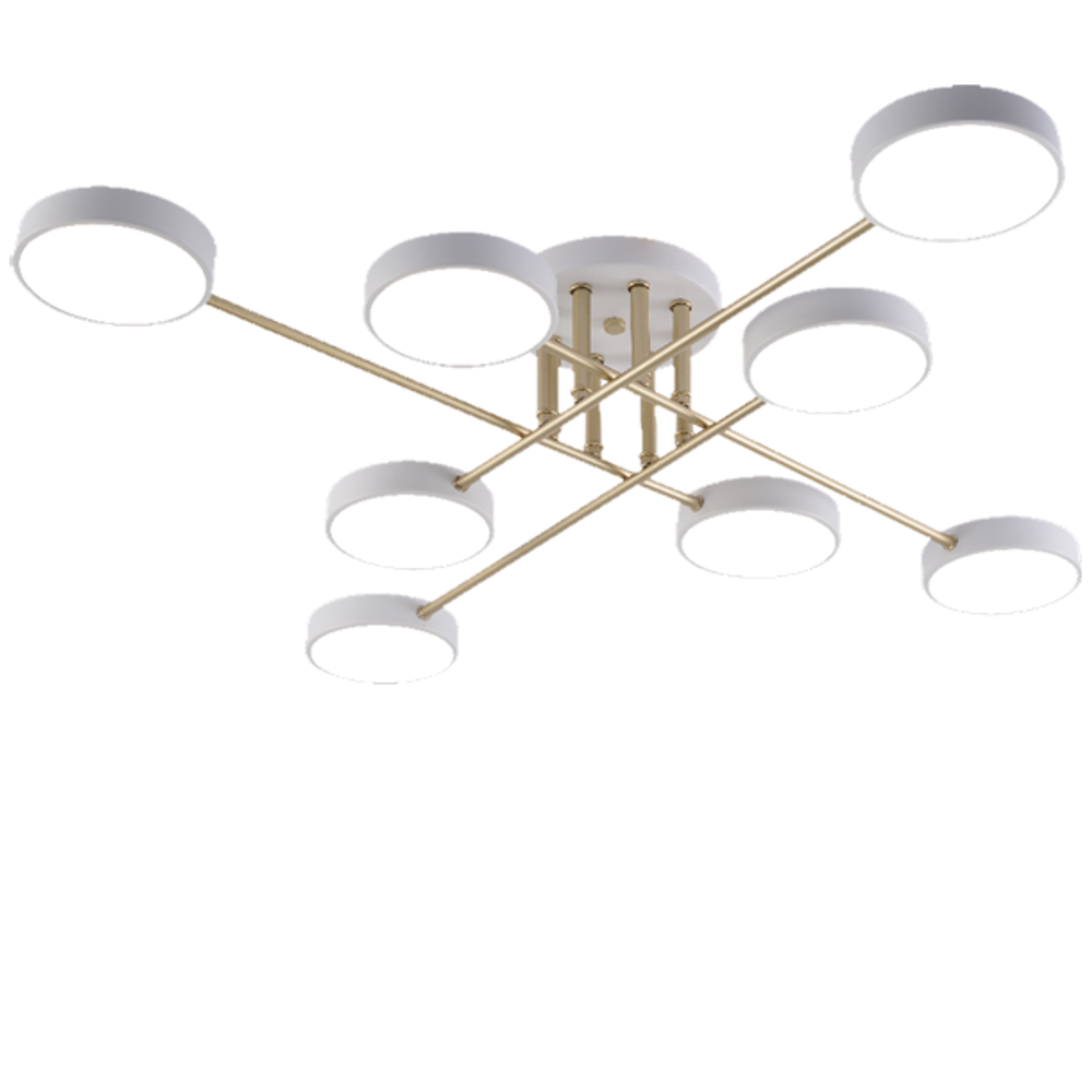Потолочная светодиодная люстра Mirastyle MH-3258/8 WH+GOLD