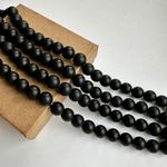 Бусины оникс матовый черный шар гладкий 10 мм