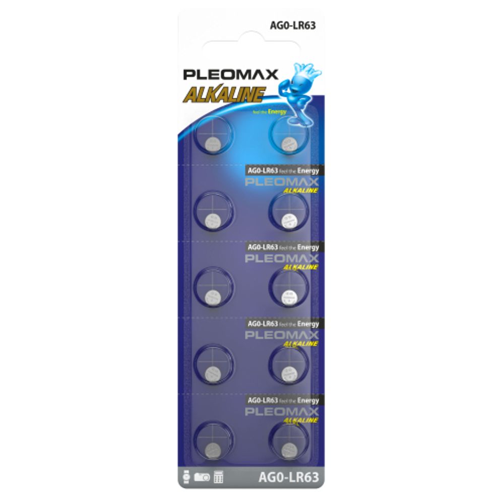 Батарейки Pleomax AG0 LR521, LR63 Button Cell | Кнопочные (часовые)