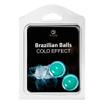Набор из 2 шариков с массажным маслом и охлаждающим эффектом Secret Play Brazilian Balls