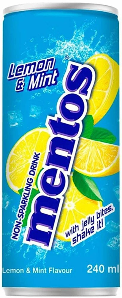 Напиток Mentos Lemon &amp; Mint "Лимон, Мята" 0.24 - банка