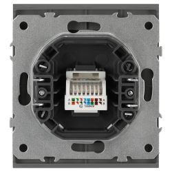 Розетка ЭРА Arktik 16-3107-06 информационная RJ45 графит | Эра Arktik