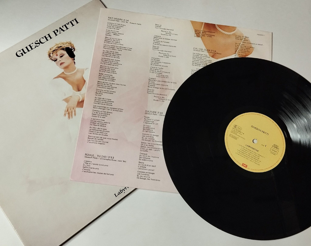 Винтажная виниловая пластинка LP Guesch Patti Labyrinthe (Germany 1988) Culture