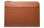 MICHAEL KORS Hudson Leather Laptop Bag Women"s Brown