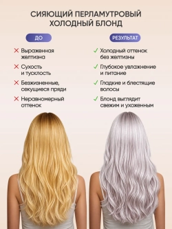 Оттеночная маска для волос Пепельно-фиолетовый