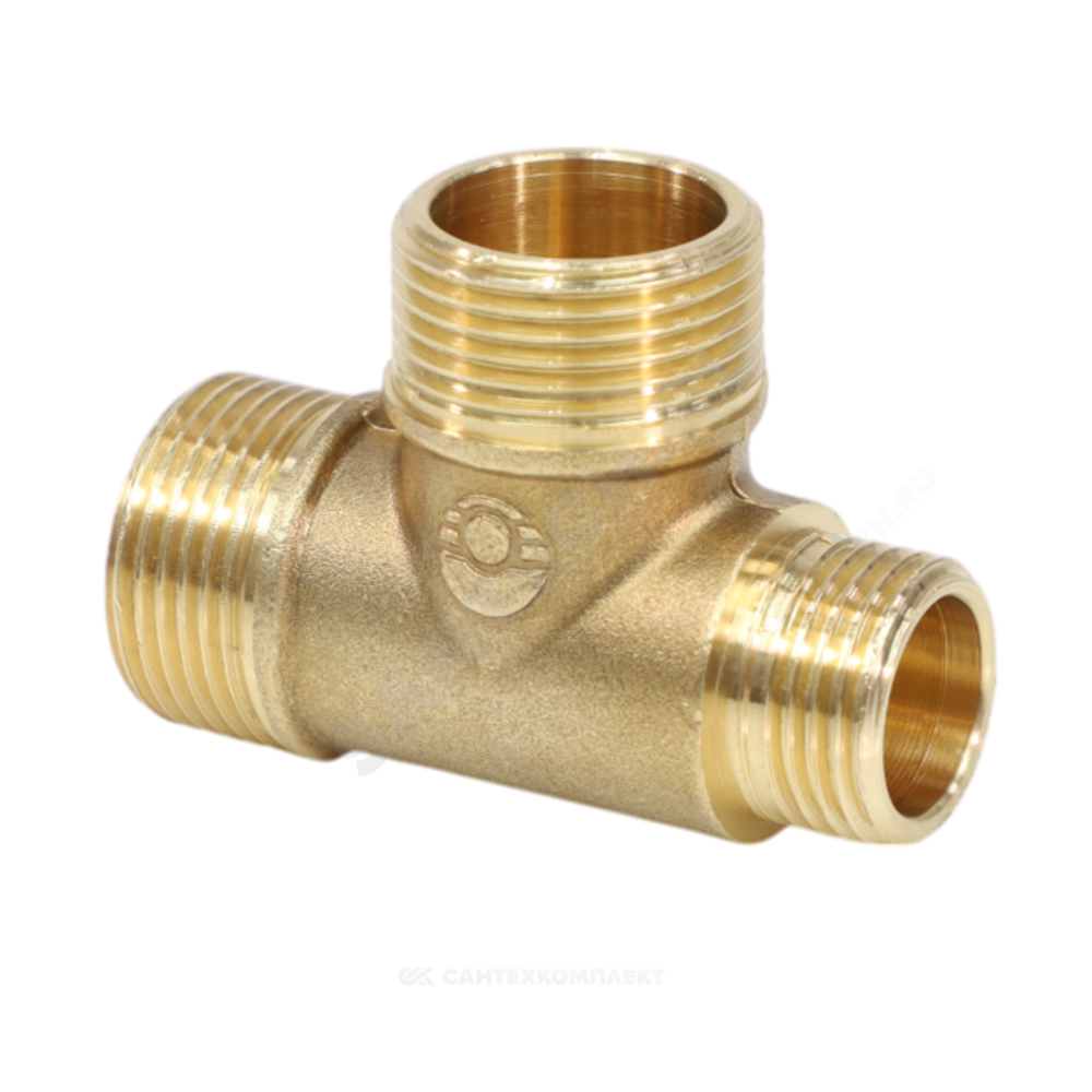 Тройник латунь переходной Ду 15х15х15 (1/2"х1/2"х1/2") НР/НР/НР VALFEX VF.131.L.012