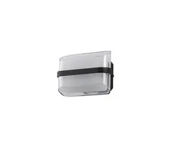 Уличный настенный светильник Rilon PL-0221B BLACK, 12 Вт, чёрный