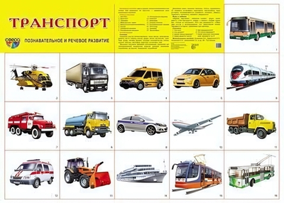 Плакат демонстрационный супер А2 "Транспорт" (Сфера)