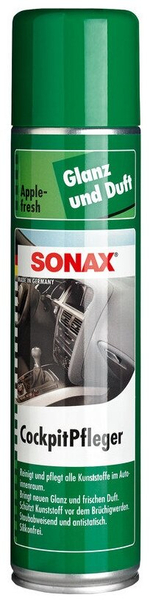 SONAX Cockpit Pfleger - Очиститель-полироль для пластика глянцевая (яблоко), 400мл