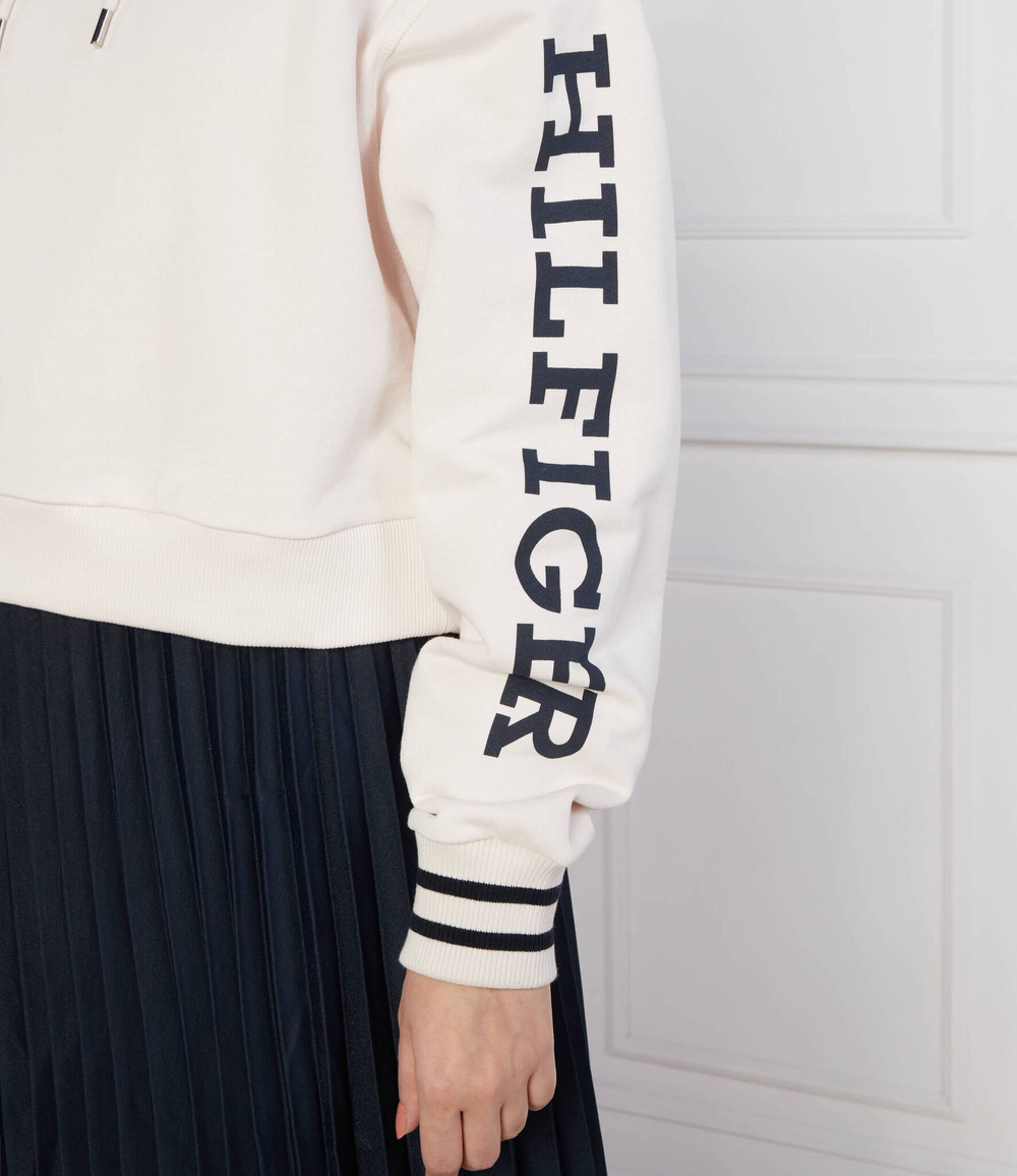 Худи REG MONOTYPE SLV CROP HOODIE Tommy Hilfiger - белый(WW0WW39140)