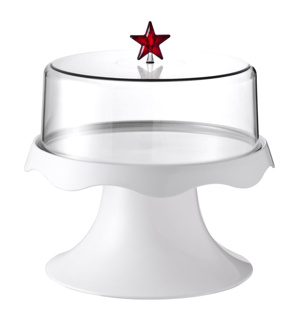 Тортовница на ножке подарочная средняя merry tray, белая