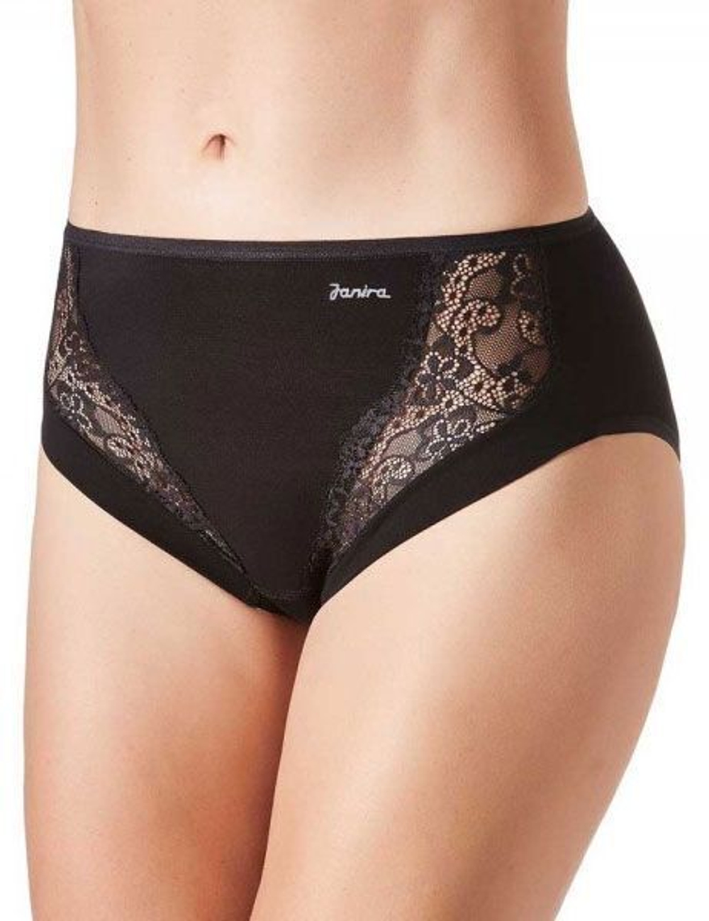 Высокие трусики с кружевом Esencial Lace (Размер: M) (Цвет: черный)